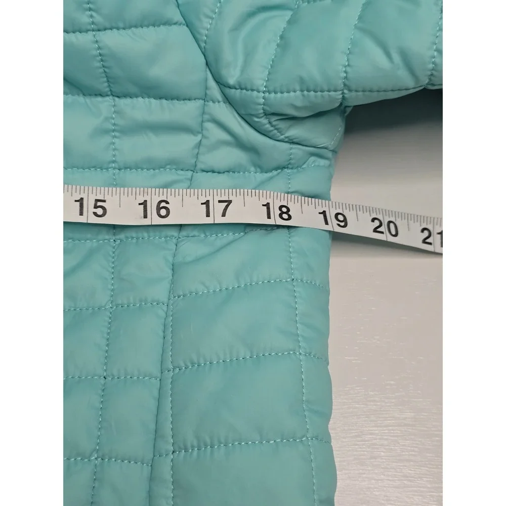 Cat & Jack Blue Puffer Quilt Fleece Lined Hoodie Full Zip Girls Youth Jacket XL